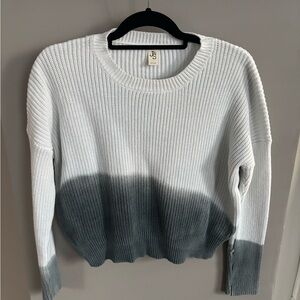 White and Gray Ombre Women's Sweater